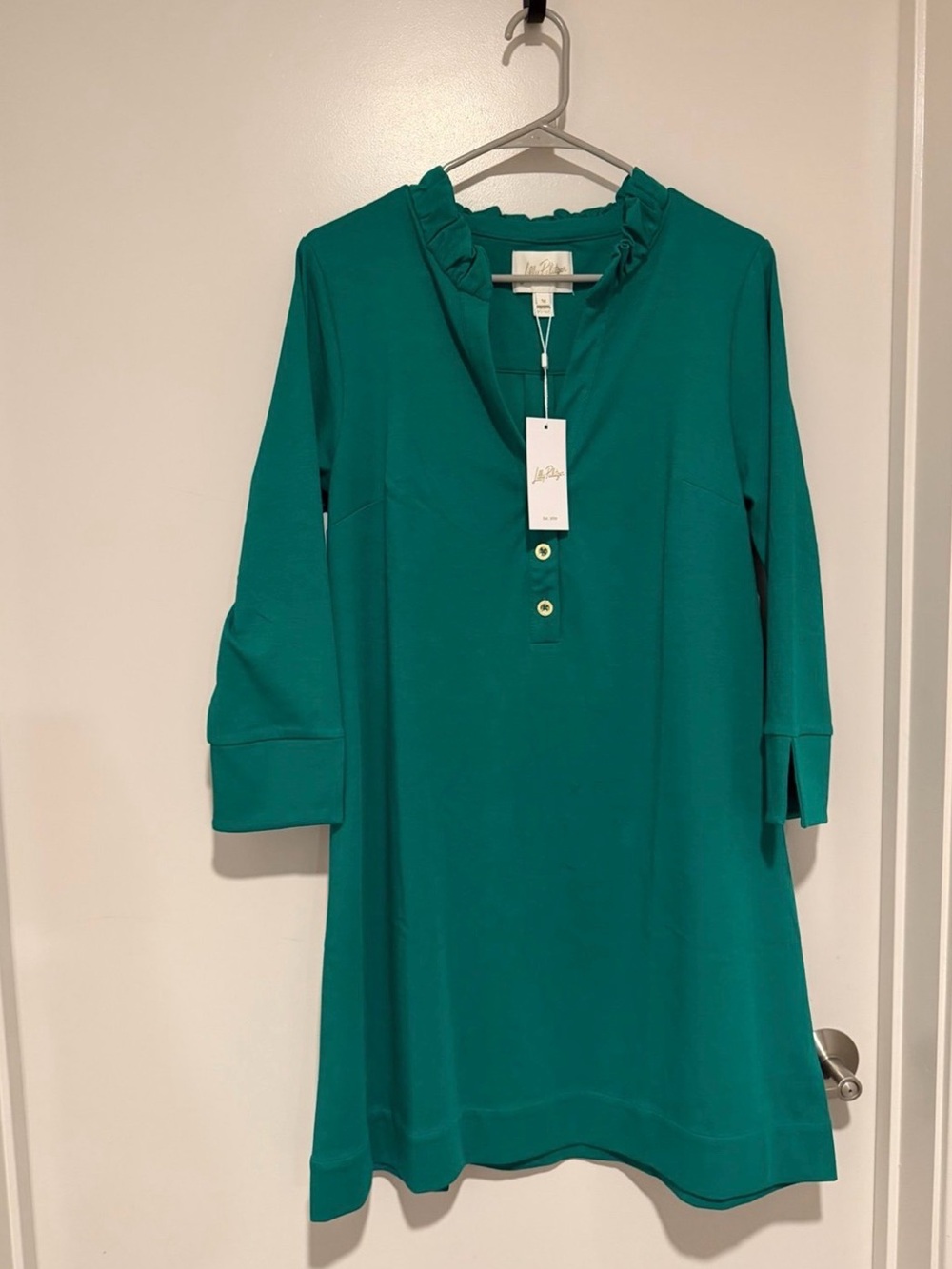 Lilly Pulitzer Emerald Green Button-Front Dress